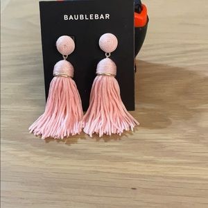 Baublebar pink tassel earrings